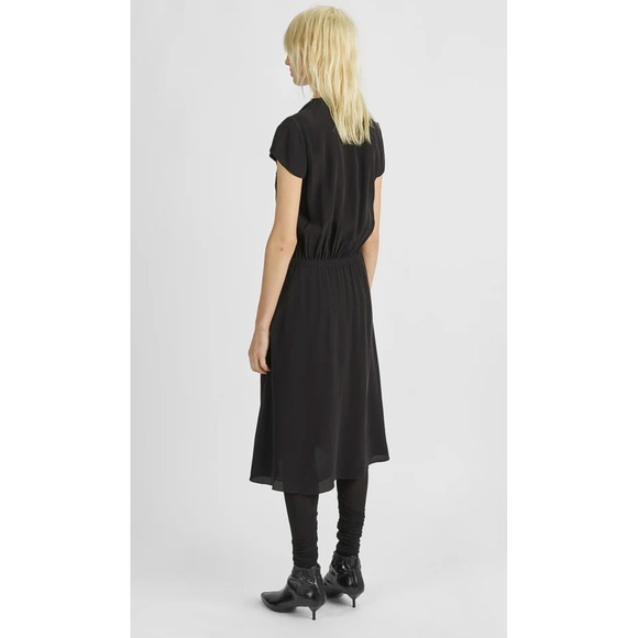 Isabel Marant Étoile‎ West Asymmetrical Hem Dress Size 40 Black Midi - Picture 3 of 9